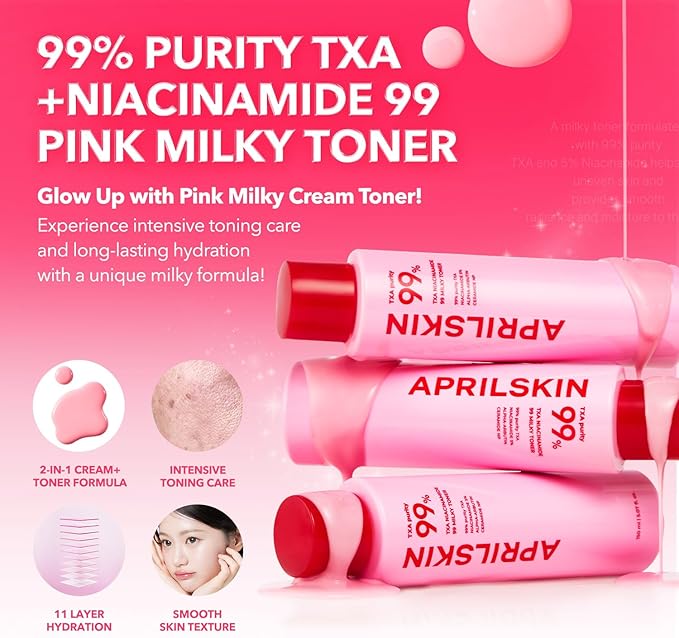 APRILSKIN TXA+Niacinamide 99 Pink Milky Toner