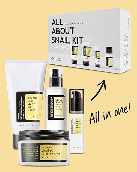 COSRX All About Snail Mucin Korean Skin Care Set, Mini Travel kit