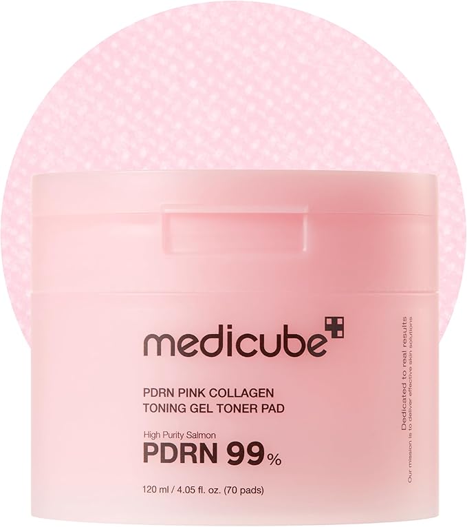 Medicube pdrn pink collagen toning gel toner pad
