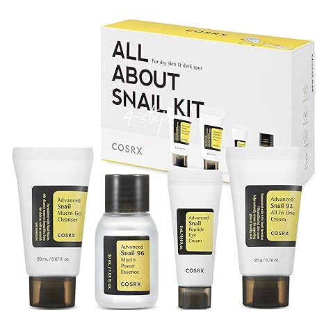 COSRX All About Snail Mucin Korean Skin Care Set, Mini Travel kit