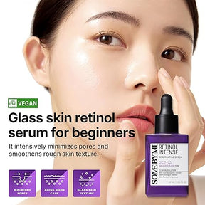 SOME BY MI Retinol Intense Reactivating Serum - 30ml - Mild Korean Retinol Serum for Post-Acne Mark - Bakuchiol Pore Minimizer for face Texture - Ideal for Retinol Beginners - Korean Skin Care