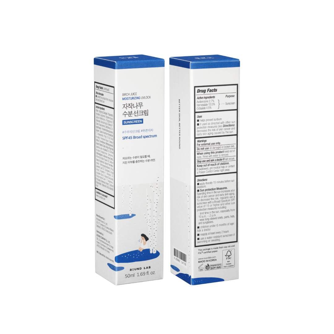 ROUND LAB Birch Juice Moisturizing SPF 45 broad spectrum 50ml - Image 2
