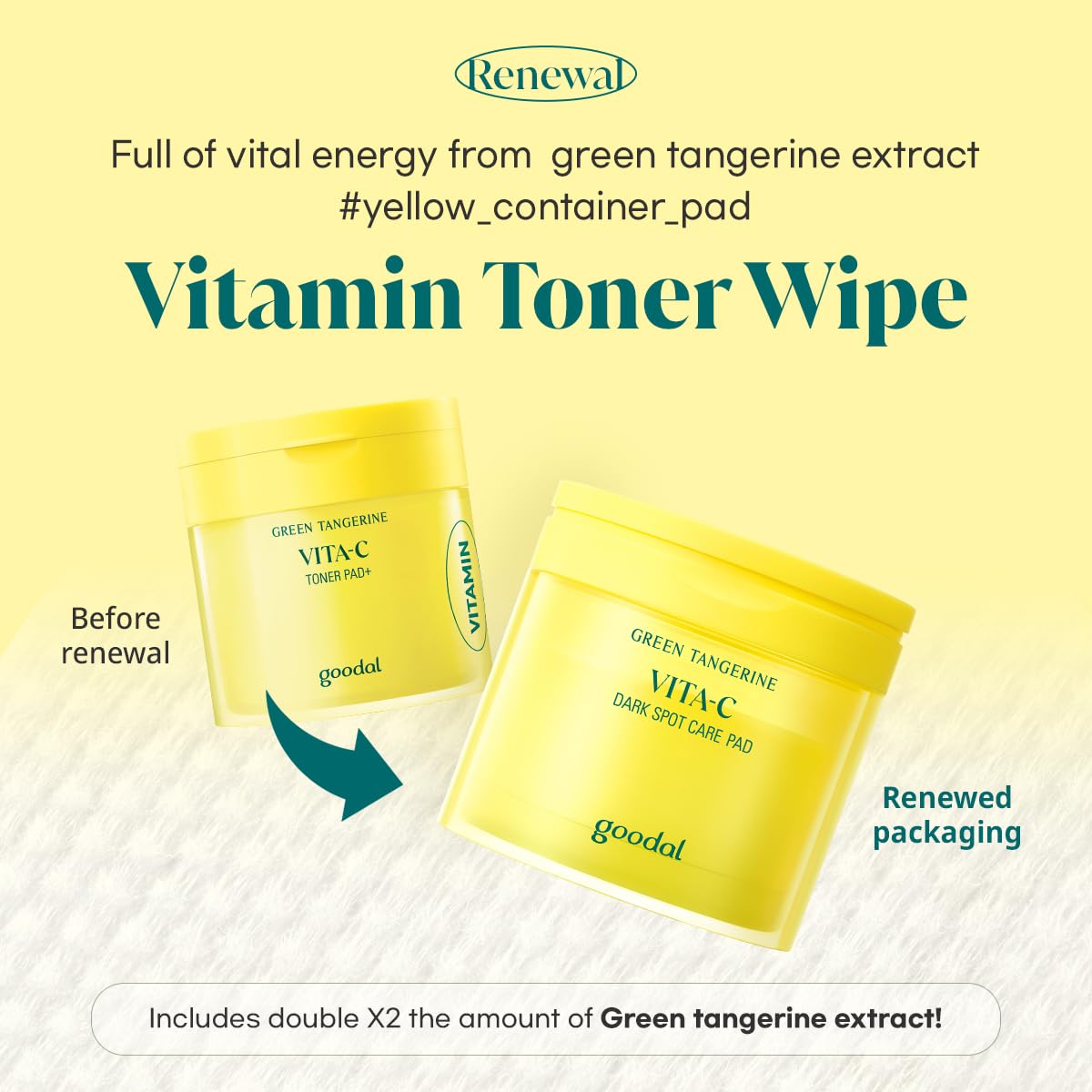 GOODAL Green Tangerine Vita C TONER Dark Spot Care Pads - Image 4