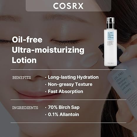 COSRX Oil Free Lotion with Birch Sap, Daily Facial Moisturizer - Image 2