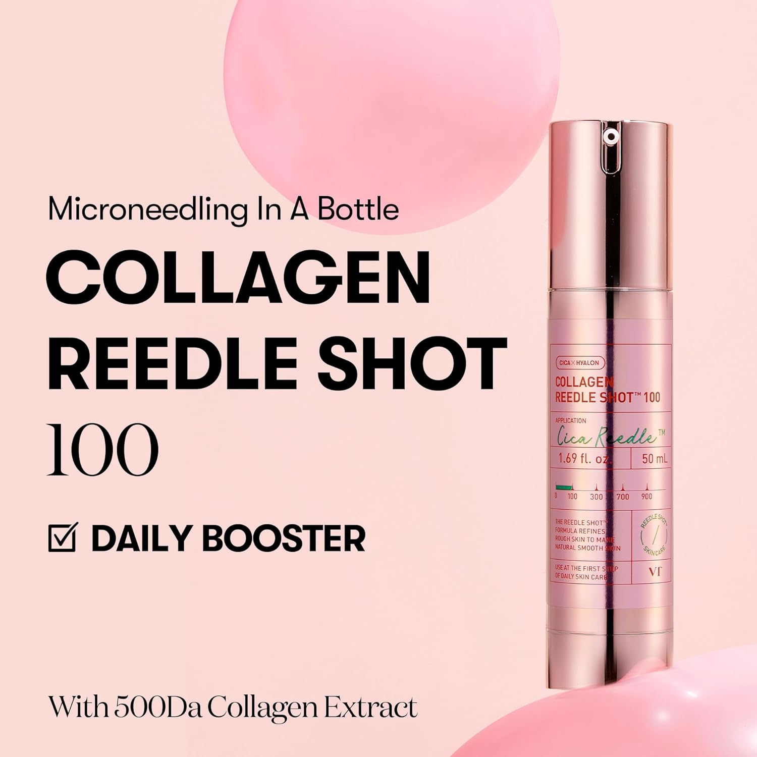VT COSMETICS Collagen Reedle Shot 100 | Collagen Microneedling Serum 50ml - Image 3