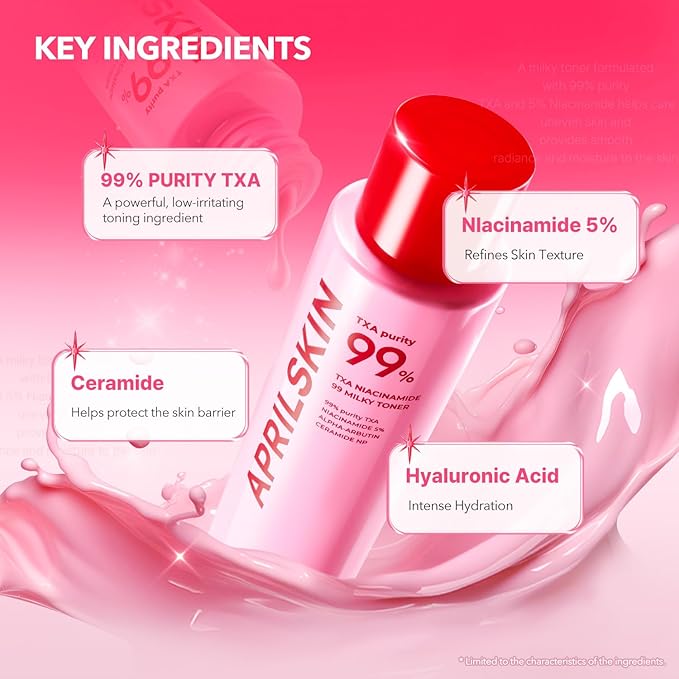 APRILSKIN TXA+Niacinamide 99 Pink Milky Toner - Image 3