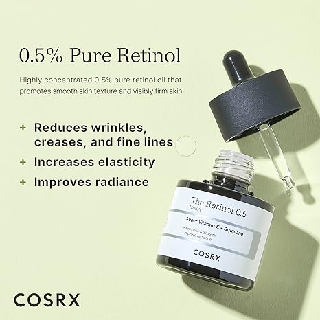 COSRX Retinol 0.5 Oil, Anti-aging Serum with 0.5% Retinoid Treatment for Face, Reduce Wrinkles, Fine Lines, & Signs of Aging, Gentle Skincare for Day & Night, Not Tested on Animals, Korean Skincare - Image 3