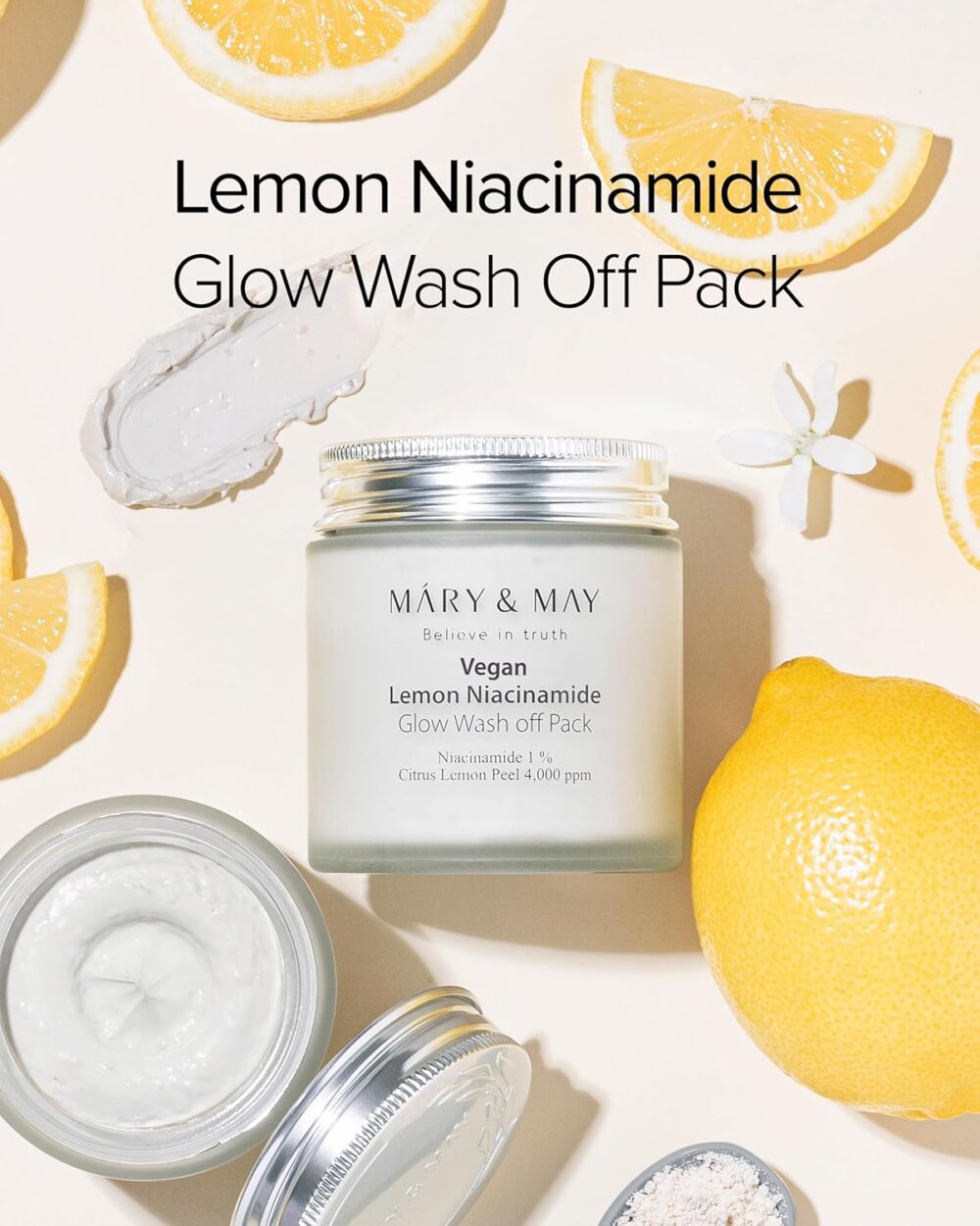 Mary&May Lemon Niacinamide Glow Wash Off Pack - 125g - Image 5