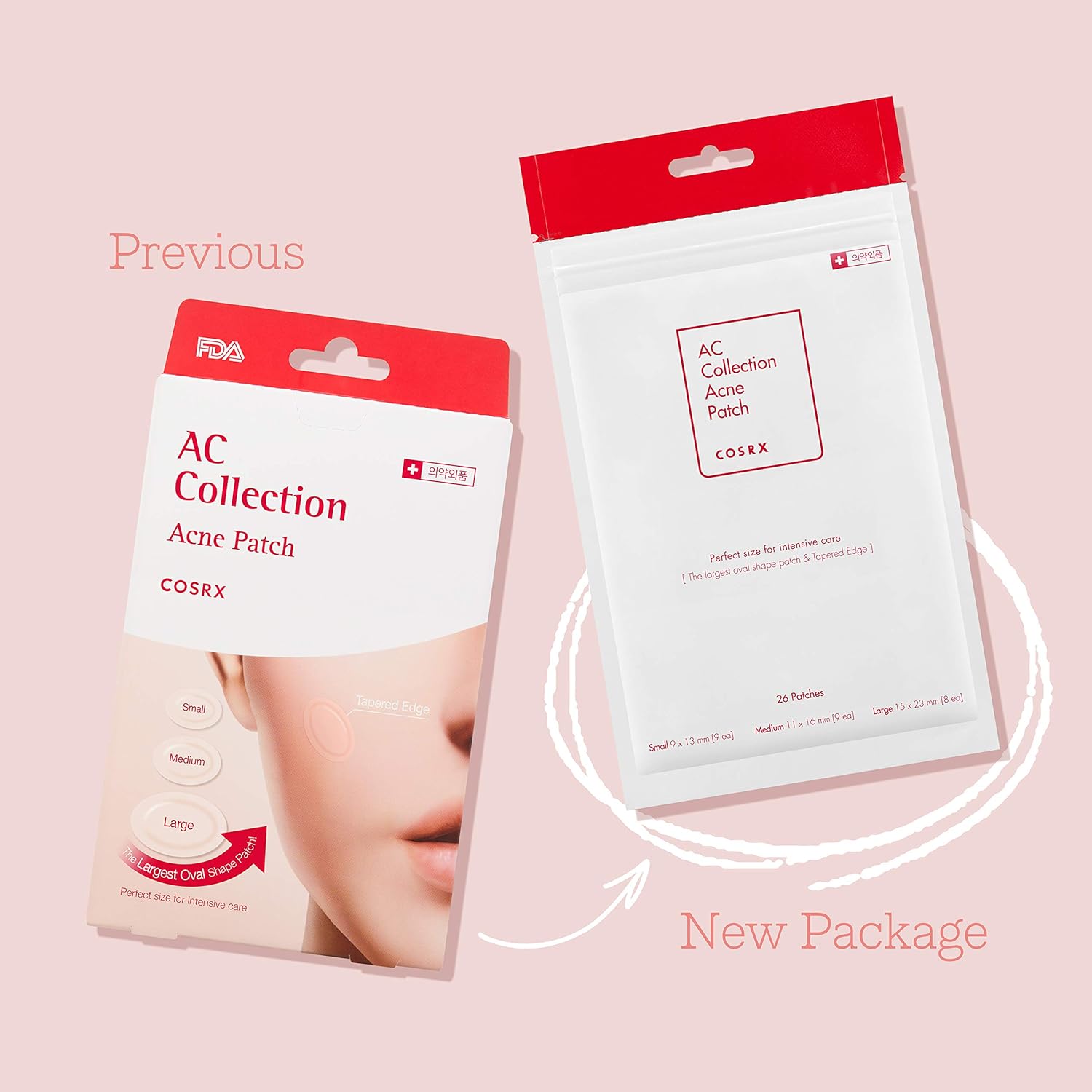 COSRX AC Collection Acne Patch, 26 Patches with Centella Asiatica Extract
