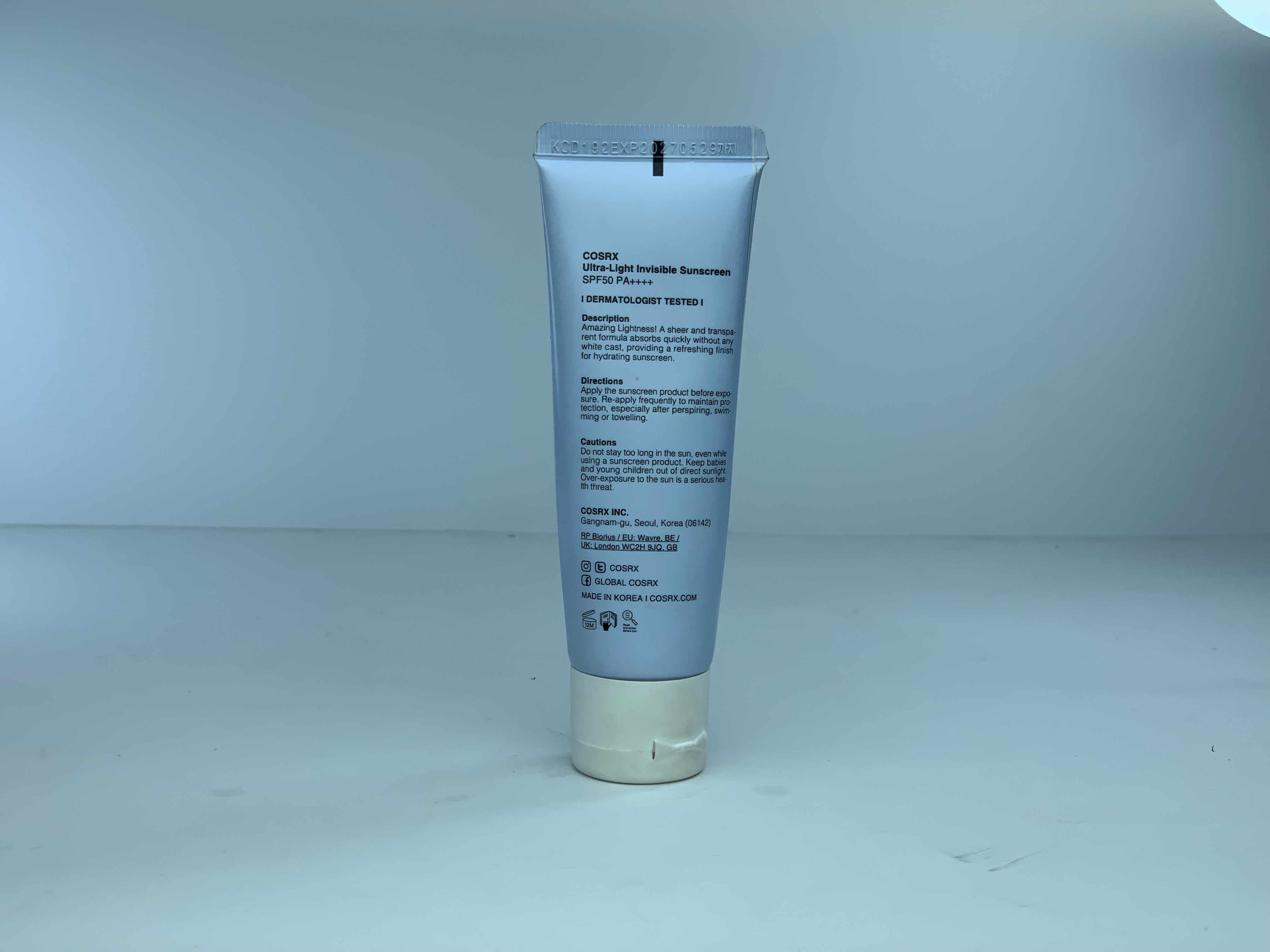COSRX Ultra-Light Invisible Sunscreen | SPF50 PA++++, No White Cast, Lightweight & Fast-Absorbing, UV Protection, Hydration boost sunscreen for Sun-Damaged, dry skin.Korean Skincare - Image 3