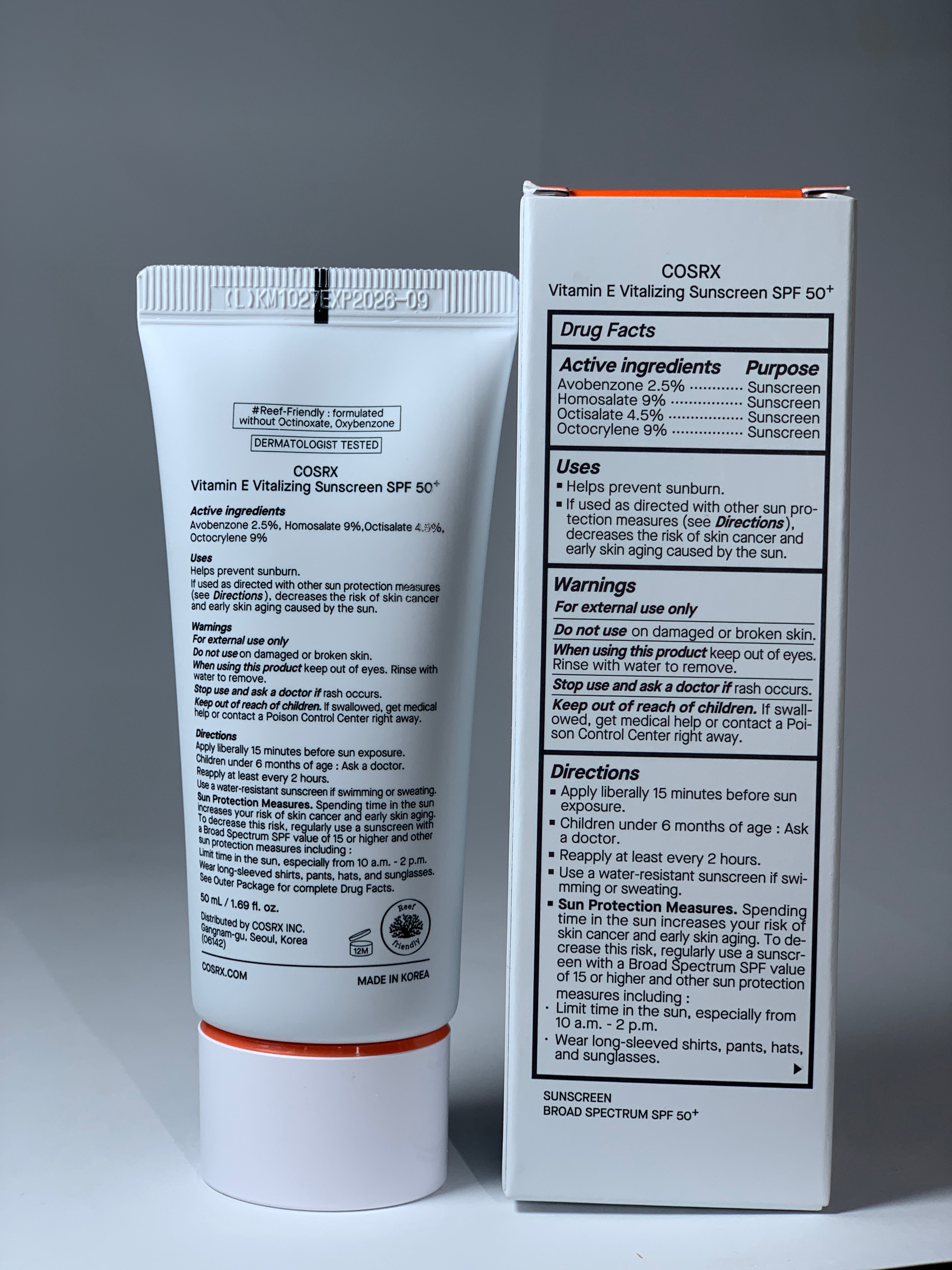 COSRX Vitamin E Sunscreen SPF 50 - Image 8
