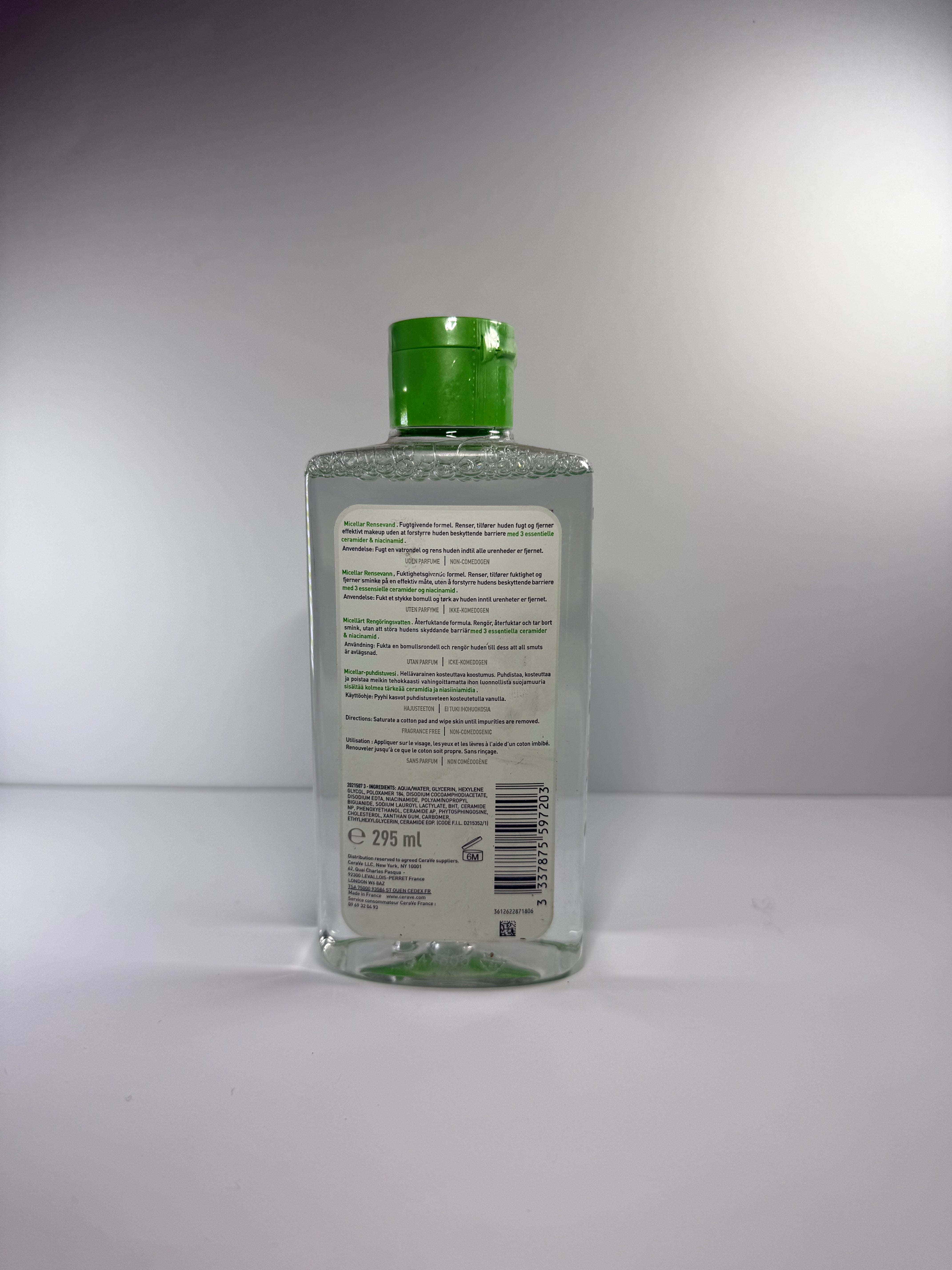 CeraVe Micellar Cleansing Water with Niacinamide and 3 Essential Ceramides for All Skin Types 295ml - Image 6