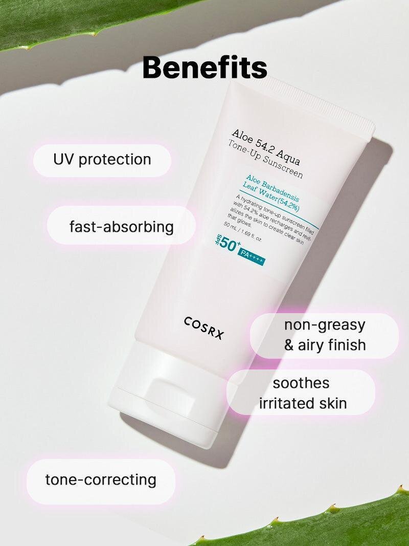 Cosrx Aloe 54.2 Aqua Tone-up SunscreenSpf 50+ 50ml - Image 3