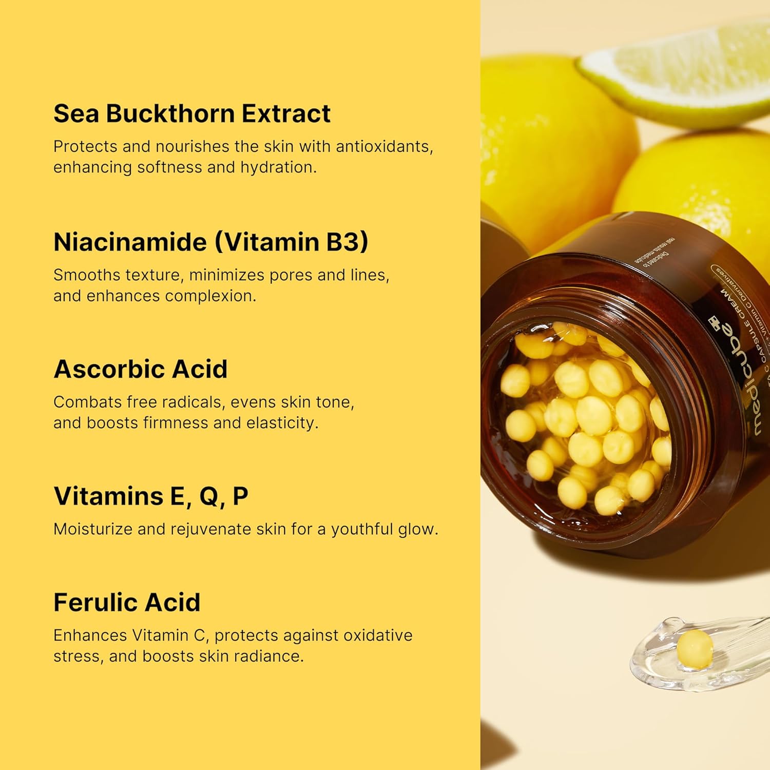 Medicube Deep Vitamin C Moisturizer 55g – Brightening & Anti-Wrinkle Liposome Capsules - Image 3
