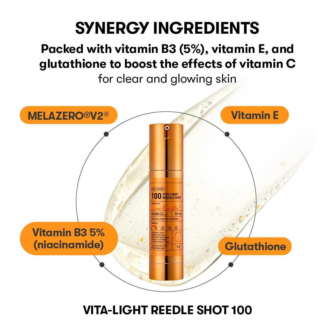 VT Cosmetics Vita-Light Reedle Shot 100, Serum 50ml - Image 3